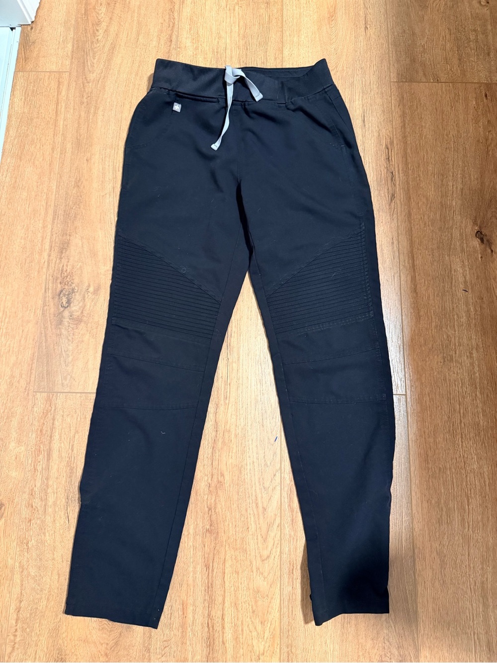 FIGS XS Kanye moto black bottoms